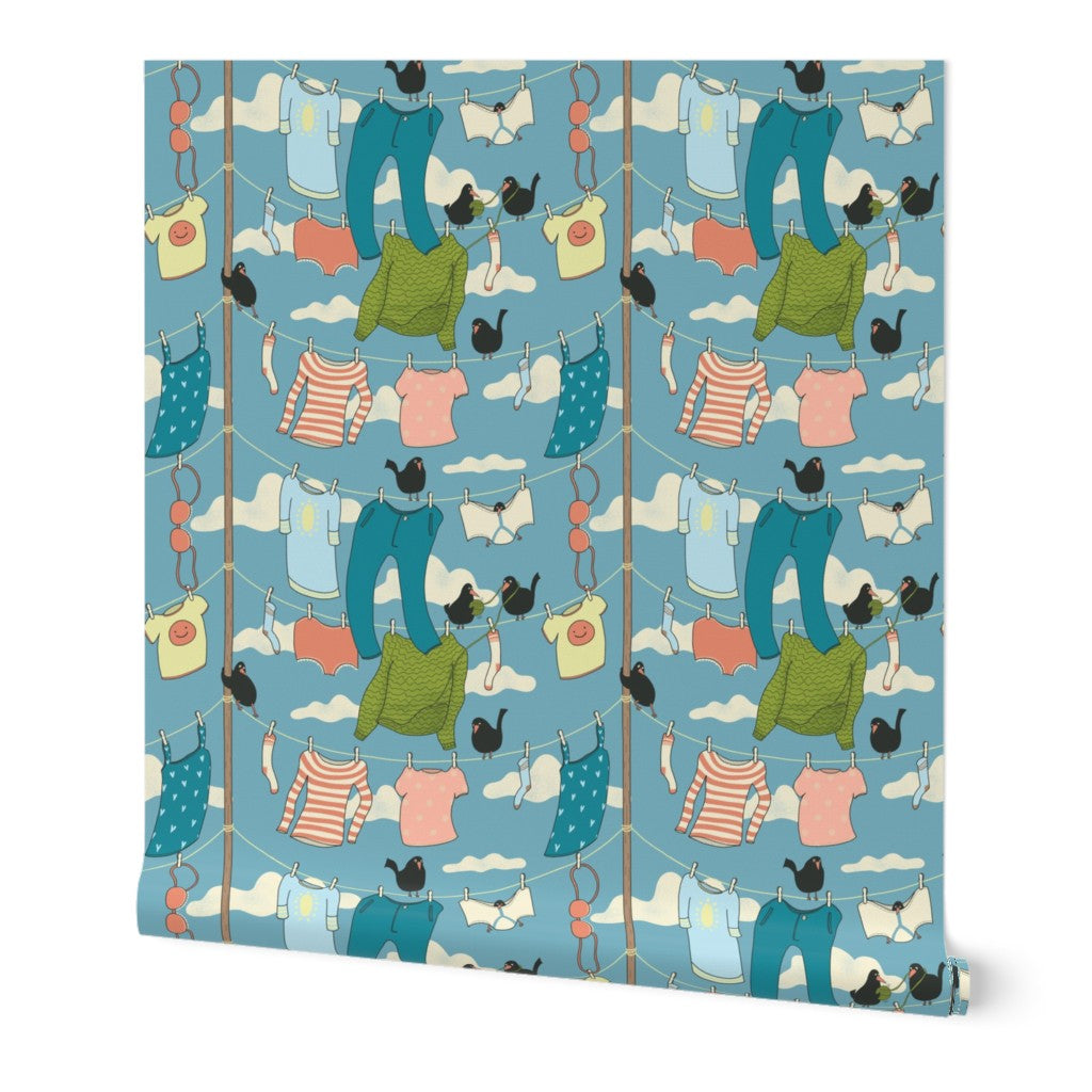 It’s Laundry day - Nursery wallpaper