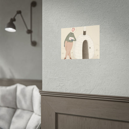 Arctic bachelor — Cozy Holiday Family Illustration (Rolled)