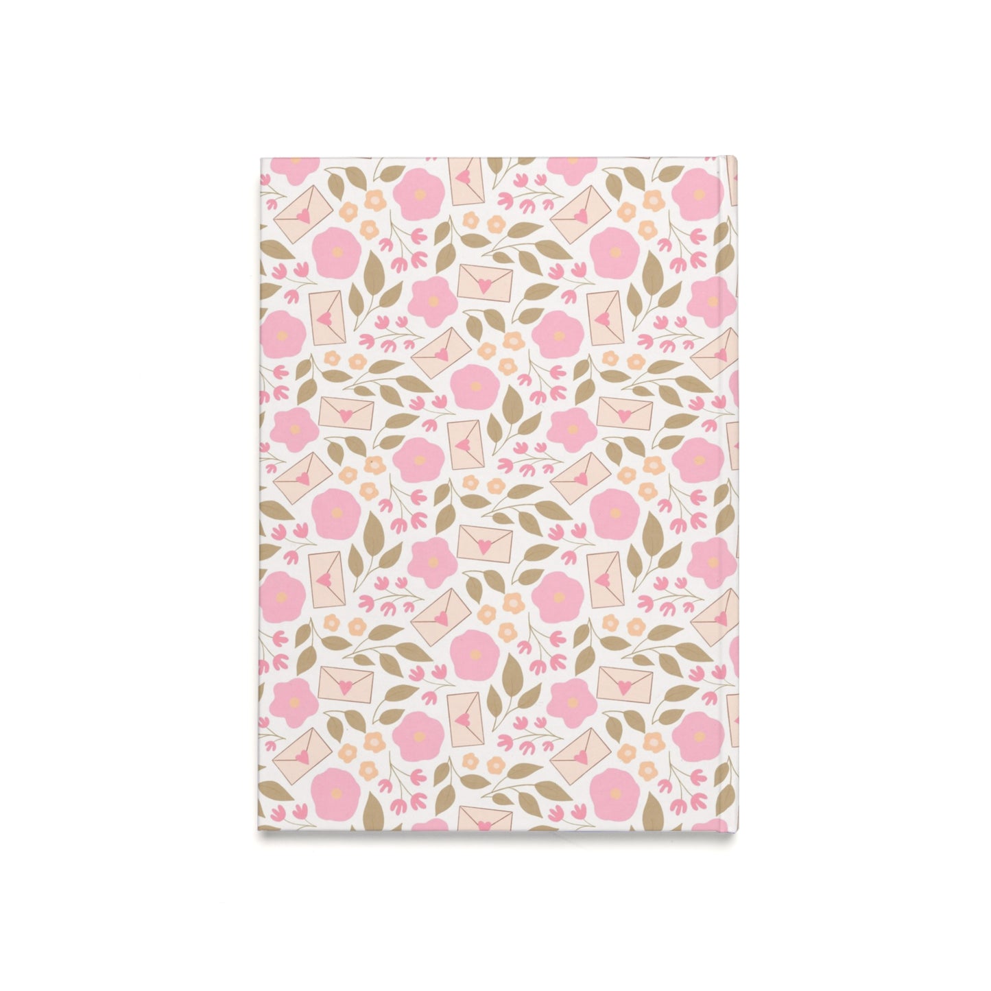 Floral Pink A5 Hardcover Journal — “Love Letter” Botanical Notebook for Notes & Journaling