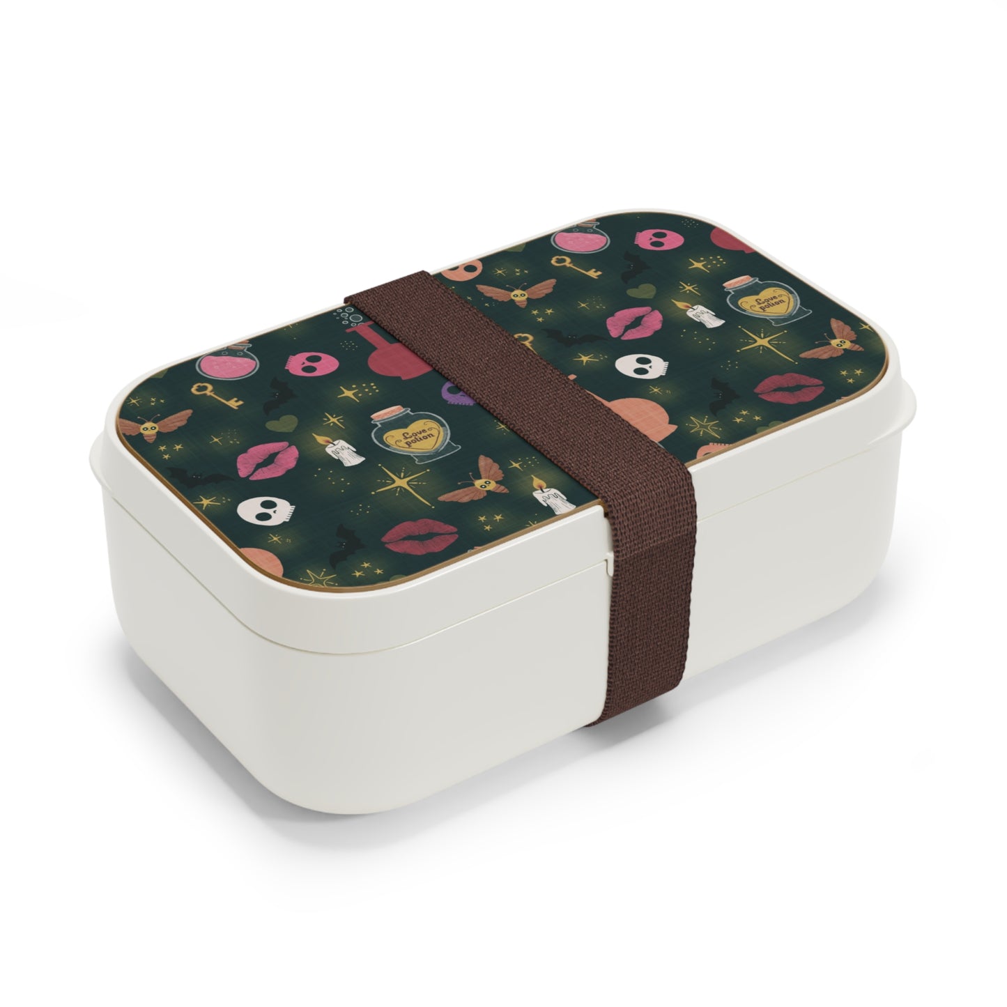 Bento Lunch Box — Cute Potion & Skull Patterned Lunch Box for Teens & Gamers
