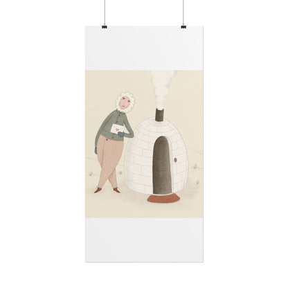 Arctic bachelor — Cozy Holiday Family Illustration (Rolled)