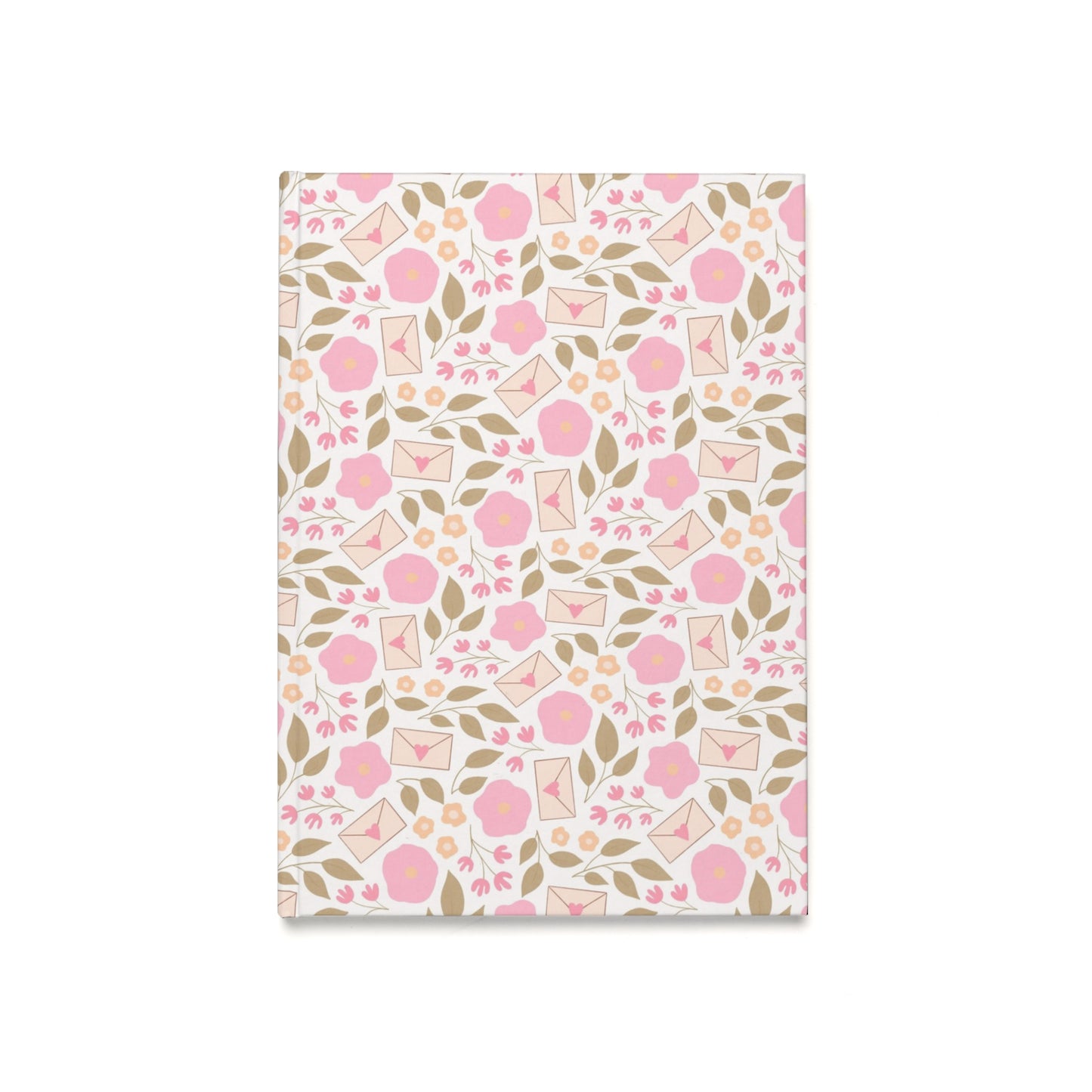 Floral Pink A5 Hardcover Journal — “Love Letter” Botanical Notebook for Notes & Journaling
