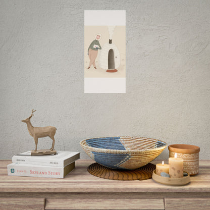 Arctic bachelor — Cozy Holiday Family Illustration (Rolled)