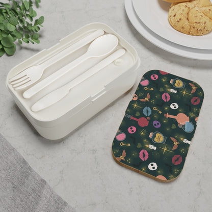 Bento Lunch Box — Cute Potion & Skull Patterned Lunch Box for Teens & Gamers