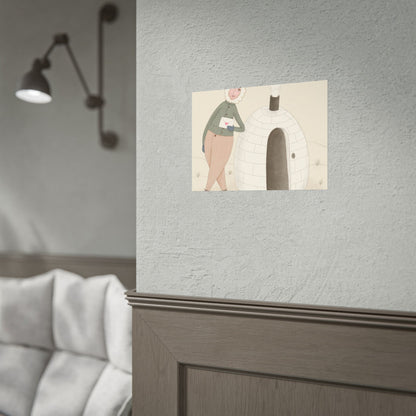 Arctic bachelor — Cozy Holiday Family Illustration (Rolled)