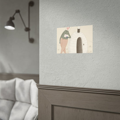 Arctic bachelor — Cozy Holiday Family Illustration (Rolled)