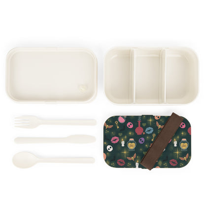 Bento Lunch Box — Cute Potion & Skull Patterned Lunch Box for Teens & Gamers