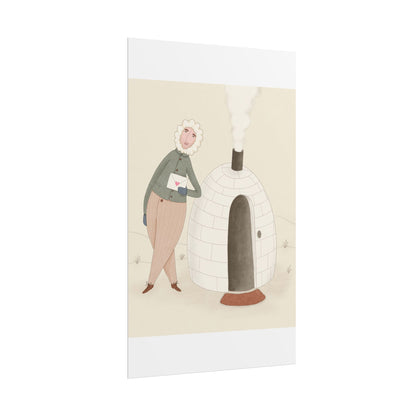 Arctic bachelor — Cozy Holiday Family Illustration (Rolled)