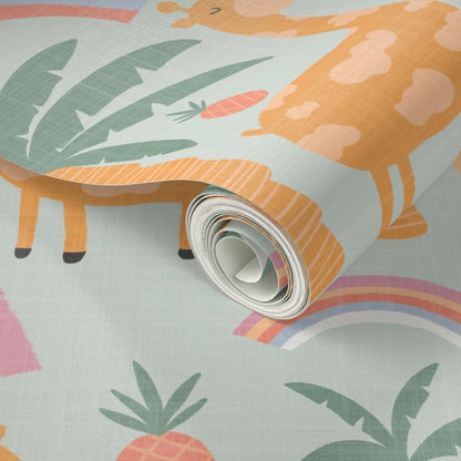 Boho safari nursery wallpaper