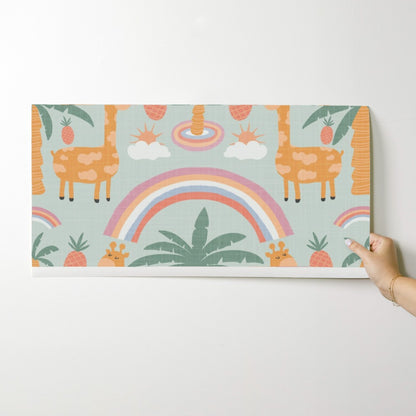 Boho safari nursery wallpaper