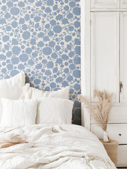 Scandinavian Folk Floral Silhouette