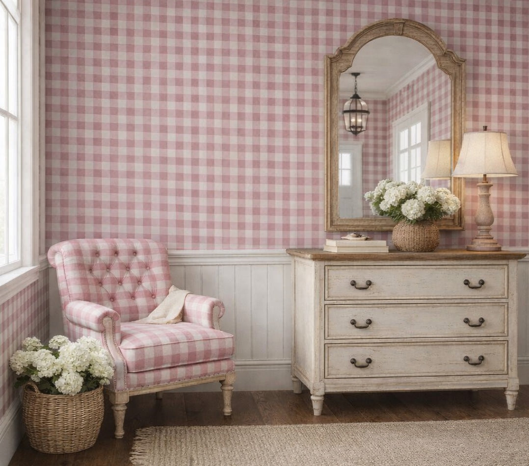 Gingham wallpaper