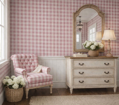 Gingham wallpaper