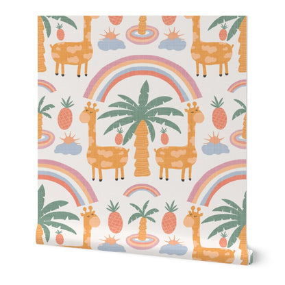 Boho safari nursery wallpaper