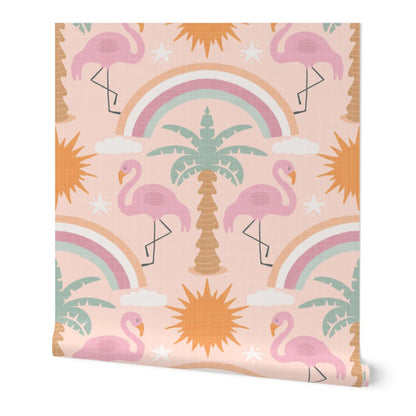 Boho safari nursery wallpaper