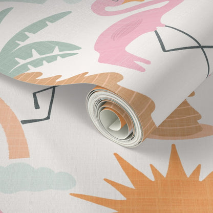 Boho safari nursery wallpaper