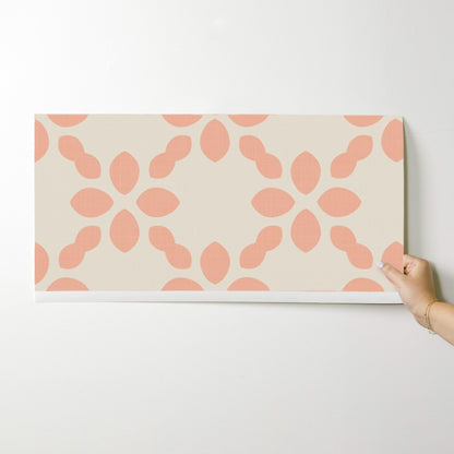 Scandi Retro abstract Floral Tile