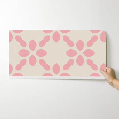 Scandi Retro abstract Floral Tile