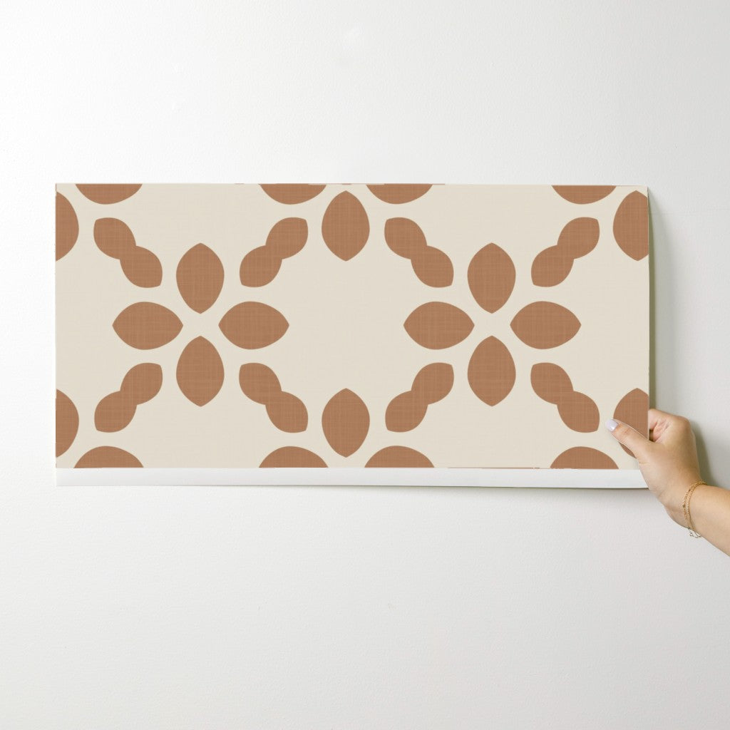 Scandi Retro abstract Floral Tile
