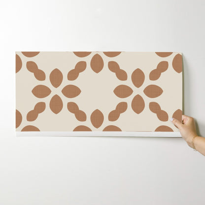 Scandi Retro abstract Floral Tile
