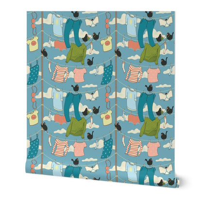 It’s Laundry day - Nursery wallpaper