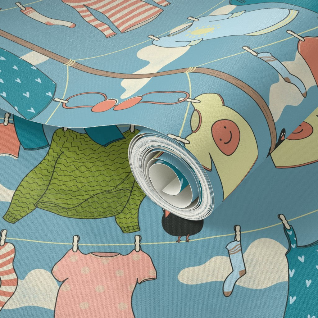 It’s Laundry day - Nursery wallpaper