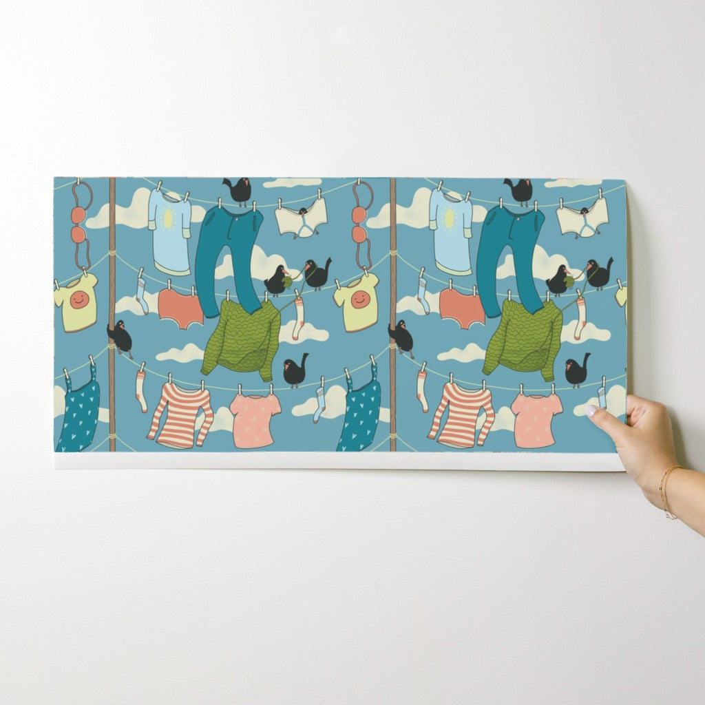 It’s Laundry day - Nursery wallpaper