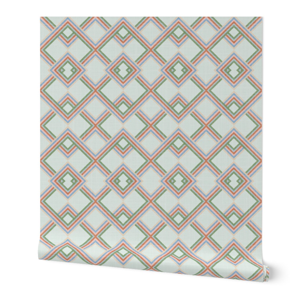 Retro Scandinavian Diamond Stripes