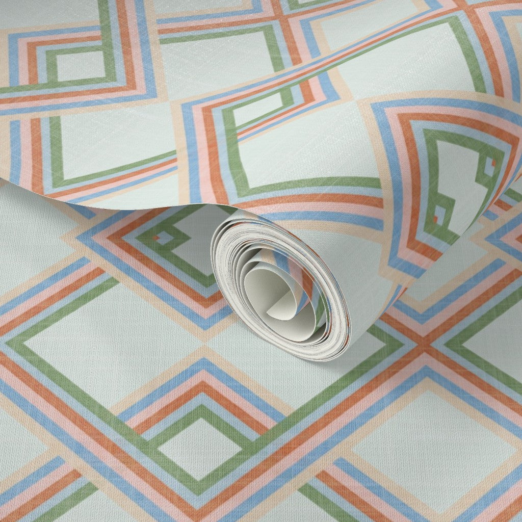 Retro Scandinavian Diamond Stripes